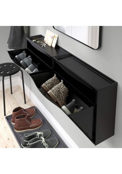 Ikea Trones Ayakkabı Dolabı, Siyah, 52x39 Cm