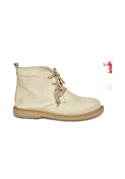 Fox Shoes R374923202 Bej Süet Alçak Taban Klasik Kadın Bot Bej
