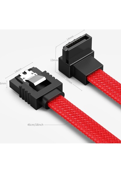 Aogo Hasır 90 Derece Sata Data Kablo Sata Iıı 6.0 Gbps Ao-121