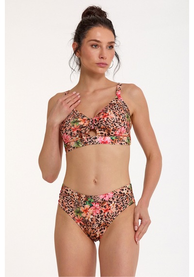Argento Kadın Fiyong Detaylı Pembe Leopar Balensiz Çıkarılabilir İnce Kaplı Slip Bikini Takımı Pembe Leopar Argento Kadın Fiyong Detaylı Pembe Leopar Balensiz Çıkarılabilir İnce Kaplı Slip Bikini Takımı Pembe Leopar