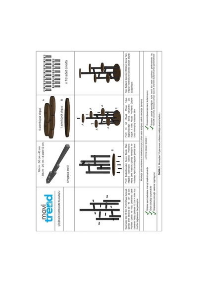 Tekerlekli Metal Çiçeklik 5 Raflı Saksılık Dekoratif 5 Raflı Çiçeklik Metal Doğal Ahşap Saksılık Genel