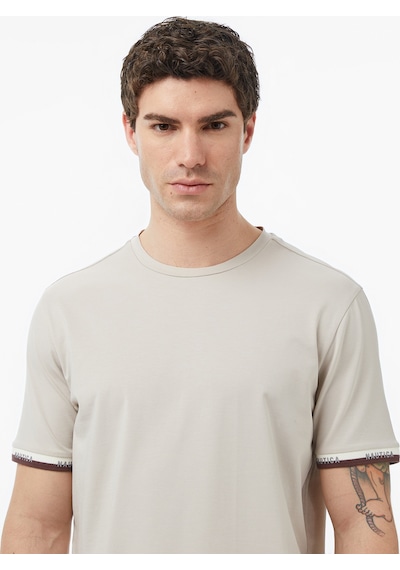 Nautica Erkek Bej Regular Fit T-shirtdüzv65363t