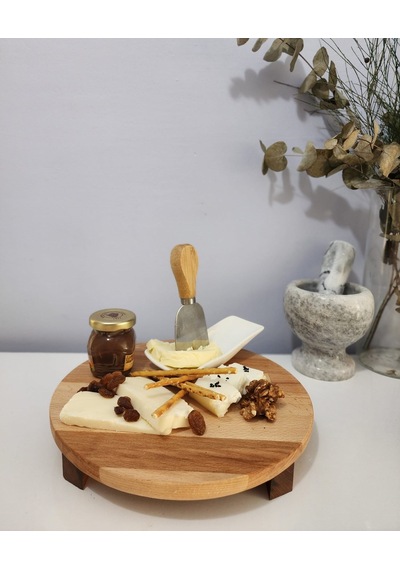 Hbs Art Design Yuvarlak 2 Renk Ayaklı Sunum Tahtası 23 Cm