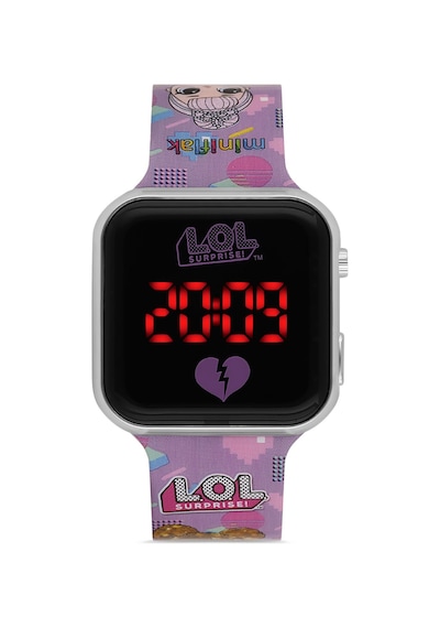 Miniflak Lol Surprise Lisanslı Lol8002 Lila Square Led Çocuk Saati Siyah