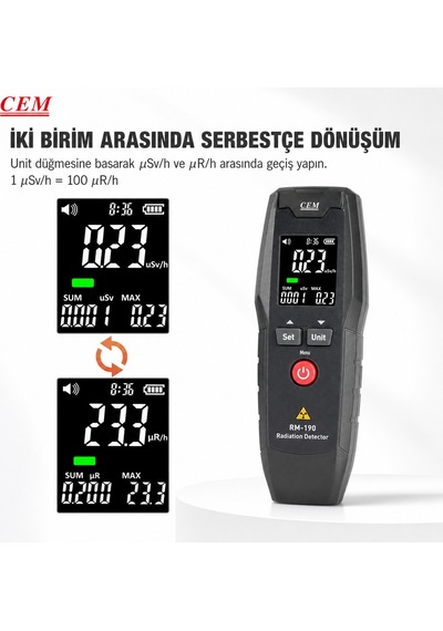 Cem Rm-190 Radyasyon Dedektörü