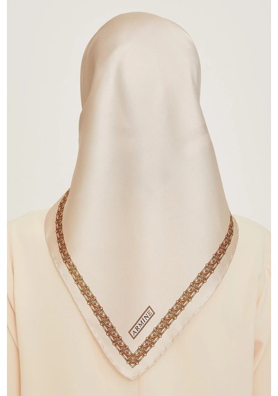 Armine İpek Eşarp 2025 Kış - 9260-03 Krem Sarı Krem Sarı
