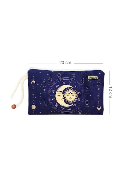 Tarot Desenli Kalem Kutusu Yıkanabilir Bez Kalemlik