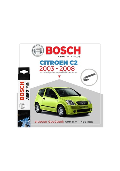 Citroen C2 Muz Silecek Takımı 2003-2008 Bosch Aerotwin