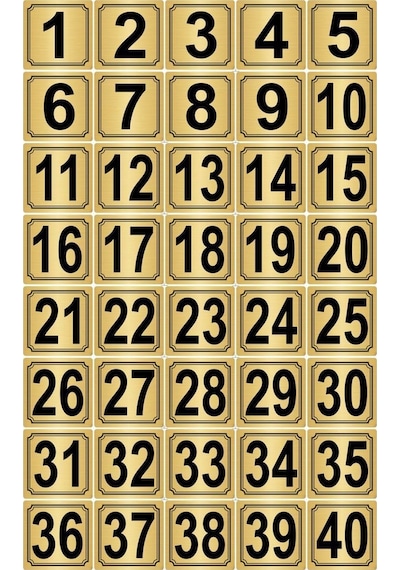 Metal Kapı Masa Dolap Numarası 40 Adet
