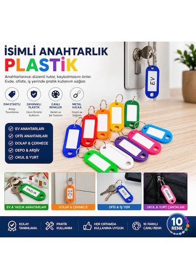 Bay Boş İsimli Anahtarlık - Plastik - Karışık Renk - Kişiselleştirilebilir Najmaddin