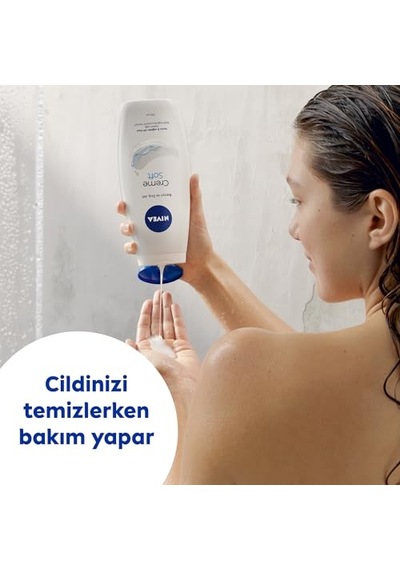 Nıvea Creme Soft Kremsi Dokunuş Banyo Ve Duş Jeli 500 Ml, Pro-vitamin,badem Yağı, Nemlendirme Acai Üzümü