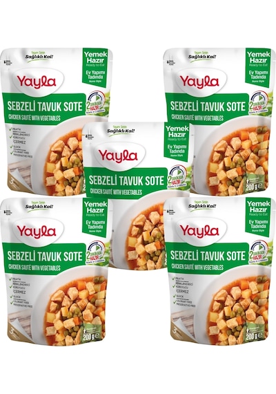 Yayla Yemek Hazır Sebzeli Tavuk Sote 200 Gr X5