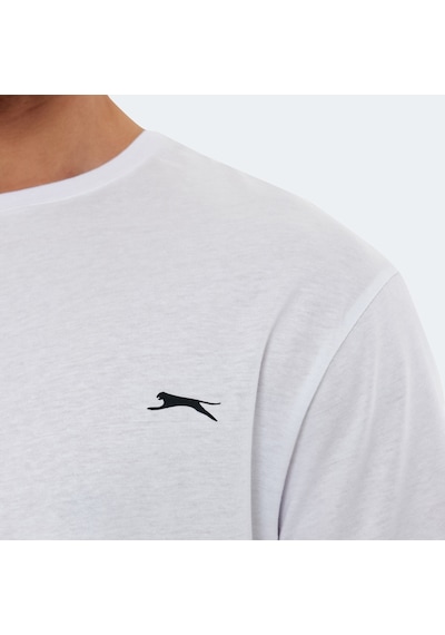 Slazenger KAISER IN Oversize Erkek Oversıze Beyaz Tişört