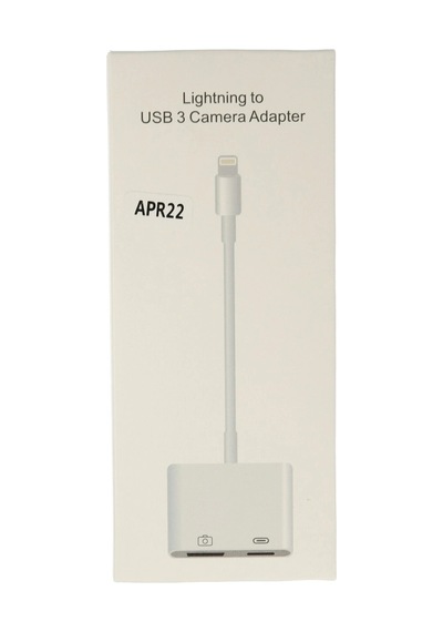 Apr22 Apple iPhone Uyumlu Otg 2in1 - Beyaz Ca0a3