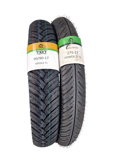 90/90-17 Ve 275-17 Tubeless - Dubleks Missile/power Lastik Takımı