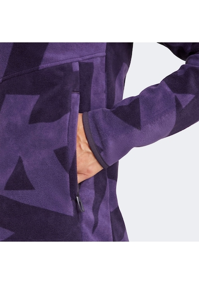 Adidas Terrex Multi Printed Full Zip Fleece Kadın Mor Yürüyüş Polar Jn0996