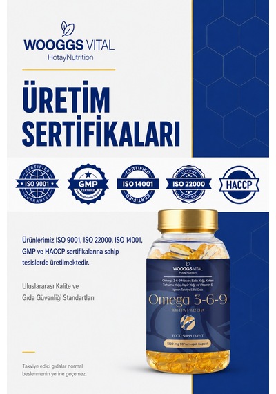 Omega 3,6,9 Norveç Balık Yağı Keten Tohumu Yağı Aspir Yağı Ve Vitamin E 90 Soft Jel