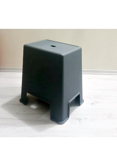 Geseus Büyük Boy Banyo Taburesi Çok Amaçlı Tabure Antrasit Siyah-129