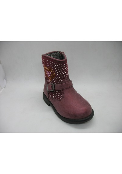 Pink Step 5219 Rozy Taşlı Kız Çocuk Bot Bordo