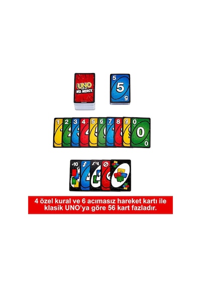 Mattel Uno HWV18 No Mercy Kartlar +7 Yaş