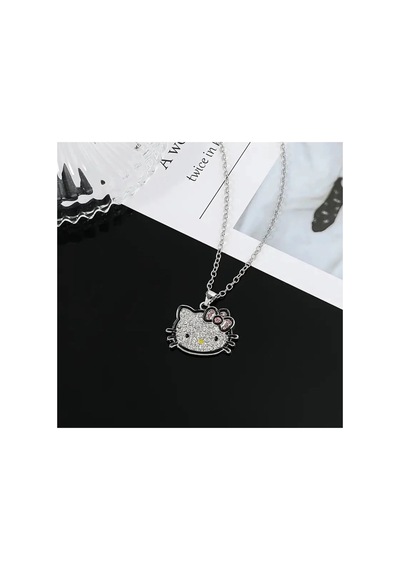 Hello Kitty 50.yıl Dönümü Özel Seri Kadın 925 Ayar Gümüş Zincir Kolye Genç Ve Hayranlarına Özel Verilecek En Özel Hediye
