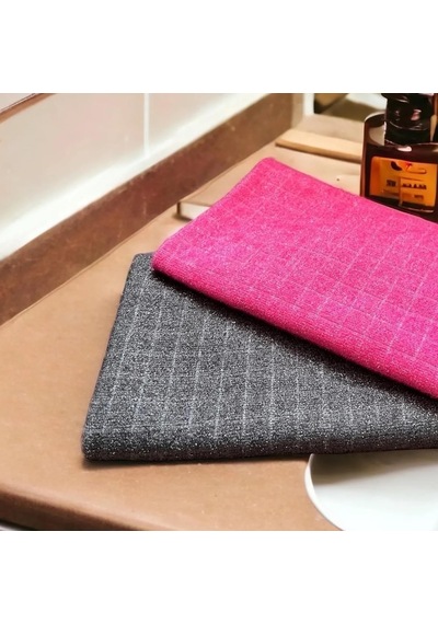 Mikrofiber Zor Kir Temizlik Bezi 5'li Paket, İnatçı Kirler Ve Lekeler İçin Çift Taraflı Ve Telli Zor Kir Bezi 40x40 Cm Belirtilmemiş