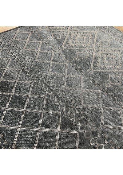 Hoom Rugs Fresh Cool 405 Yıkanabilir Antrasit Modern Halı Antrasit