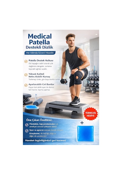Patella Destek Halkalı Nefes Alabilir Dizlik Menisküs Günlük Kullanım Ve Egzersiz İçin