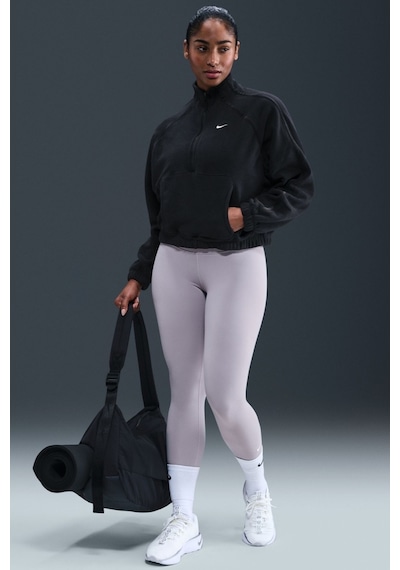 Nike One Oversize Therma-fit Half Zip Womens Sweatshirt Bol Kesim Yarım Fermuar Dik Yaka Polar Kadın Sweatshirt Siyah Nike One Oversize Therma-fit Half Zip Womens Sweatshirt Bol Kesim Yarım Fermuar Dik Yaka Polar Kadın Sweatshirt Siyah