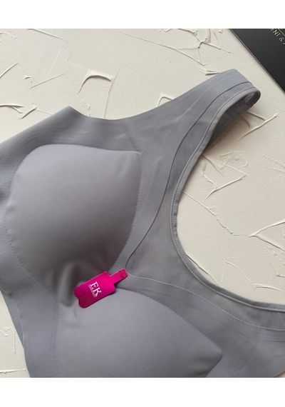 Isabel Tül Detaylı İthal Dikişsiz Balensiz İce-silk Bralet-spor S Gri
