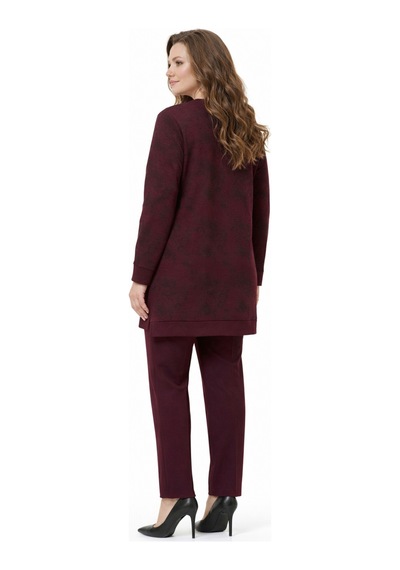 Baglan Kadın Gölge Desen Tunik Pantolon Takım Bgl-st05430 Bordo