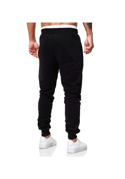 Tarzsokak Guys Bear Graphic Drawstring Eşofman Altı Siyah