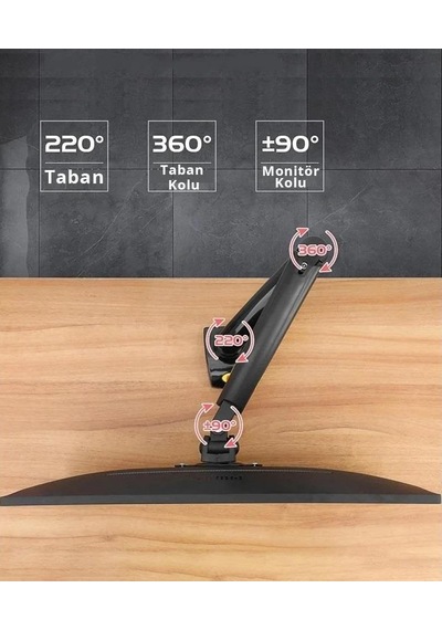 Tayfun 23.6''inç Lcd Led Monitör Masa Üstü Full Hareketli Askı Aparatı