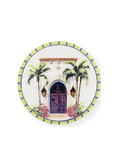 The Mia Palma Servis Tabağı 6lı Set 26 Cm Çok Renkli