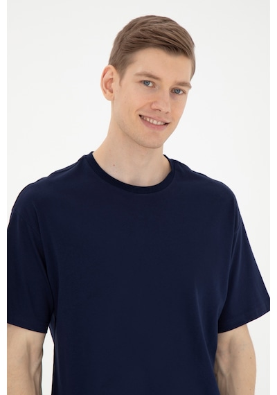 U.S. Polo Assn. Erkek Comfort Fit Bisiklet Yaka Lacivert Tişört 50287046-VR033