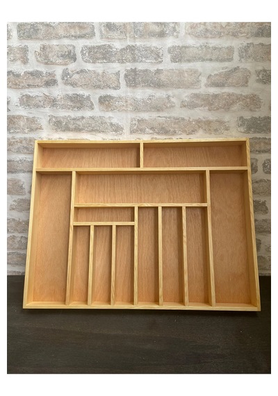 60x45 Cm Ayfiwood Ahşap Kaşıklık Çekmece İçi Yemek Takımı Ve Servis Gereçleri Düzenleyici Organizer