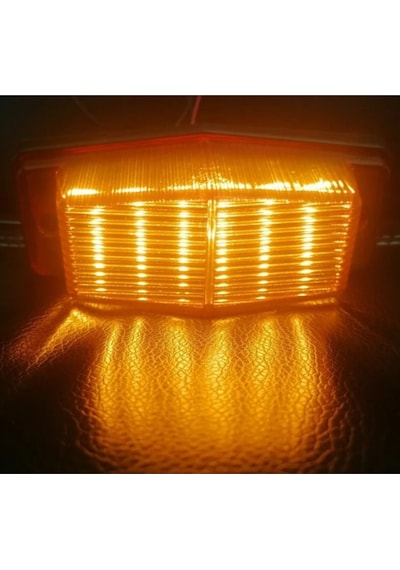 Ahmet Otomotiv 2 Adet Universal Sarı-turuncu Sinyal Ve Ön Panjur Lamba Ledli 12v-24v