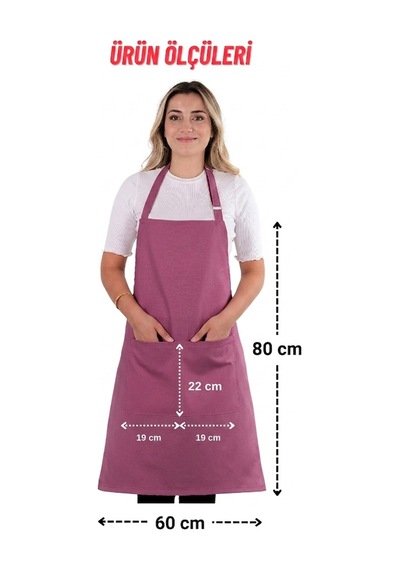 Simple Ayar Askılı Mutfak Önlüğü Gülkurusu Çok Renkli