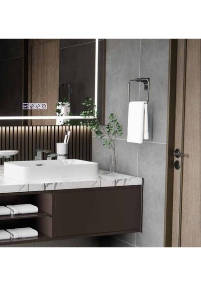 Kazien Aparatı Kare Lavabo Banyo Mutfak Havlu Askısı Paslanmaz Çelik-zamak Krom Diğer