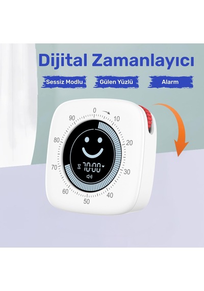 NPO NPT26XB Mutfak,Ders,Yemek için 99:59dk Dijital Alarm Kronometre,Pomodoro