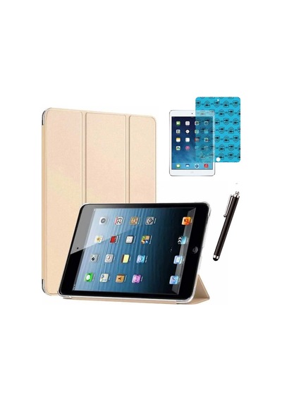 Apple Uyumlu iPad Mini 2 / Mini 3 Smart Cover Tablet Kılıfı Ekran Koruyucu Kalem Set Kapaklı Kılıf