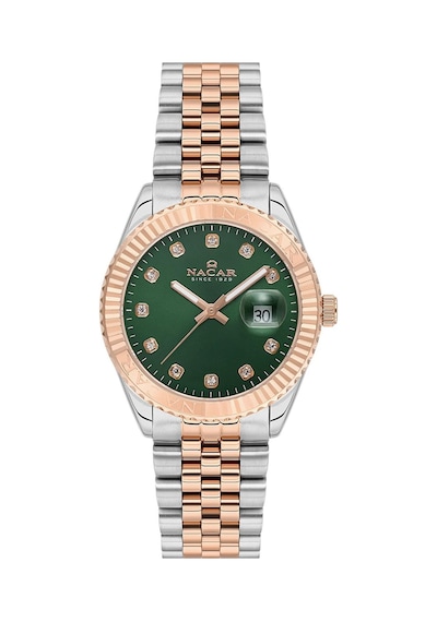 Nacar Safir Cam Gümüş - Rose Kadın Kol Saati Nc33-398351-enms Gri - Rose Gold