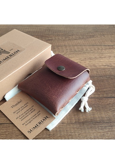 Sumerian Leather Craft Deri Sigara Kılıfı Tarçın 2