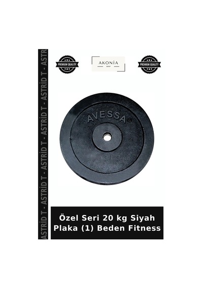 Özel Seri 20 Kg Siyah Plaka 1 Beden Fitness