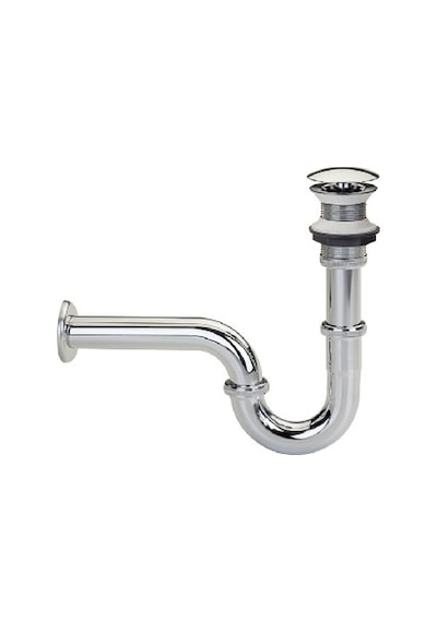 Yak U Borulu Süzgeçli Sabit Kapaklı Lavabo Sifonu 102119058 Krom