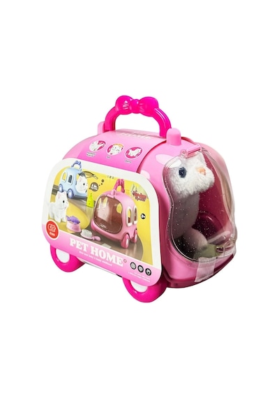 Jnd-6801 Taşıma Araba Çantalı Hareketli Pilli Kedi Set -vardem Oyuncak Standart