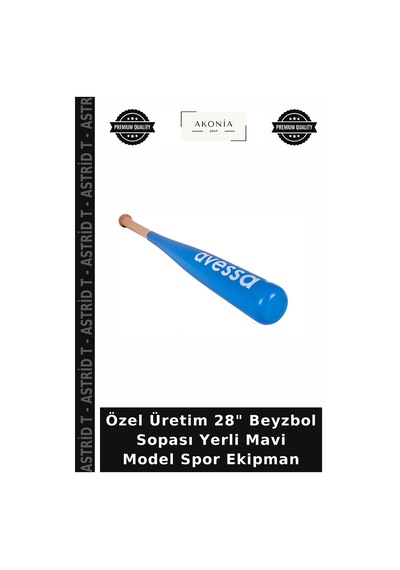 Özel Üretim 28" Beyzbol Sopası Yerli Mavi Model Spor Ekipman