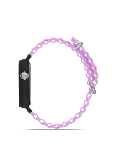 Mor Silikon Unisex Dijital Led Kol Saati Apwr033311