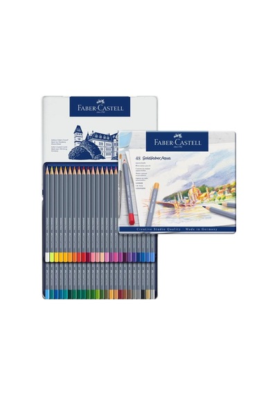 Faber-castell Creative Studio Seti 48'li Goldfaber Aqua Ve 24'lü Toz Pastel Çok Renkli