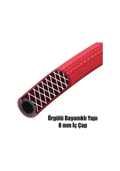 Hava Hortumu Çelik Kompresör Hortumu 8 MM 10 Metre-Mavi N11.19